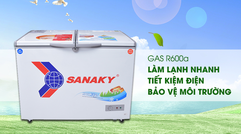 Gas R600a - Tủ đông Sanaky VH-2899W1 Gas R600a - Tủ đông Sanaky VH-2899W1