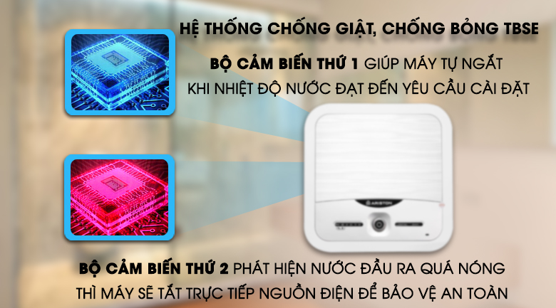 Hệ thống TBSE chống bỏng - Bình nóng lạnh Ariston 15 lít AN2 15 LUX 2.5 FE Hệ thống TBSE chống bỏng - Bình nóng lạnh Ariston 15 lít AN2 15 LUX 2.5 FE