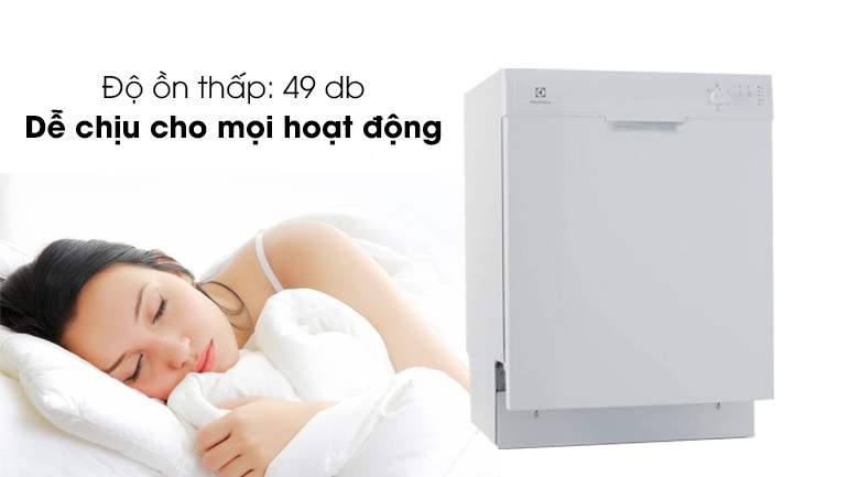 Vận hành cực êm, mang đến sự dễ chịu nhất cho người dùng - Máy rửa bát Electrolux ESF5206LOW 1950W Vận hành cực êm, mang đến sự dễ chịu nhất cho người dùng - Máy rửa bát Electrolux ESF5206LOW 1950W