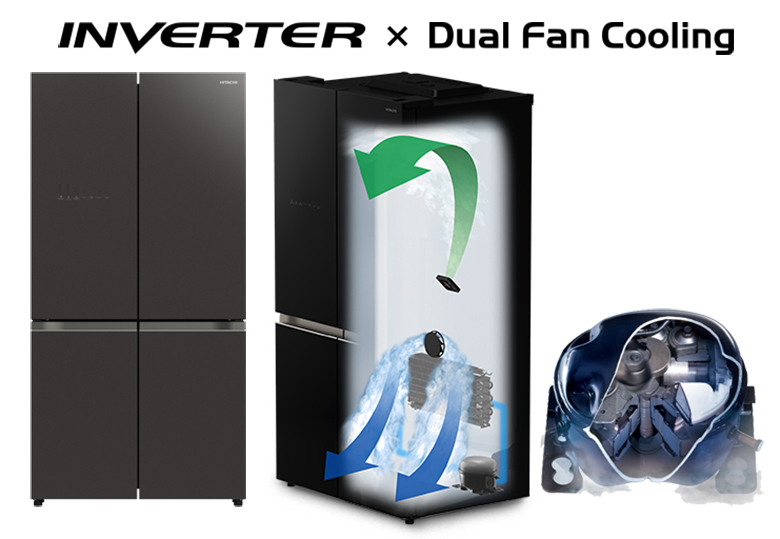 Tủ lạnh Hitachi Inverter 569 lít R-WB640VGV0 (GMG) Tủ lạnh Hitachi Inverter 569 lít R-WB640VGV0 (GMG)