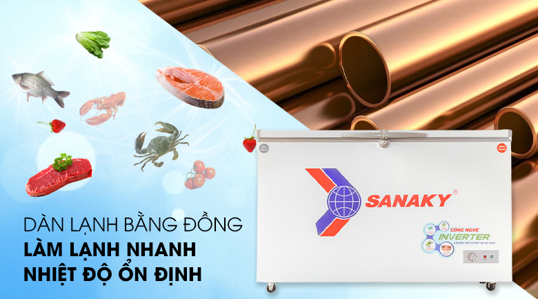Tủ đông Sanaky Inverter 320 lít VH-4099W3 Tủ đông Sanaky Inverter 320 lít VH-4099W3