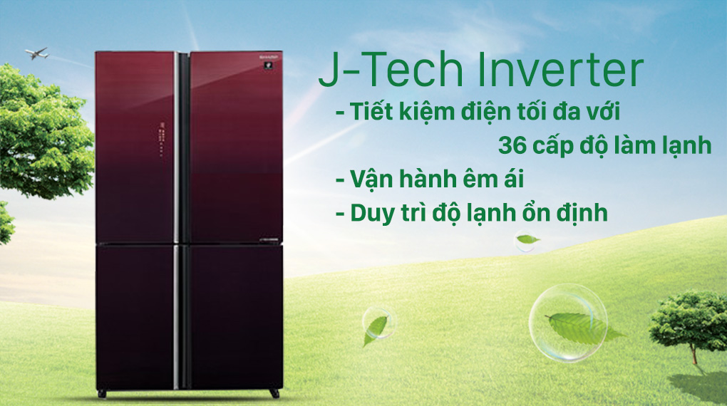 Tủ lạnh Sharp Inverter 525 lít SJ-FXP600VG-MR Tủ lạnh Sharp Inverter 525 lít SJ-FXP600VG-MR