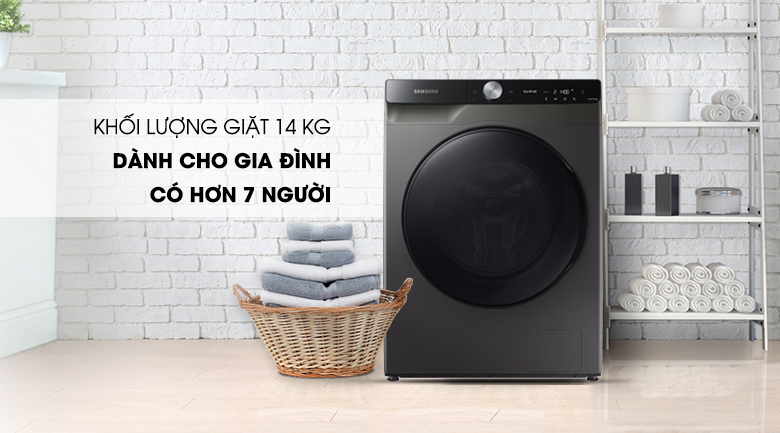 Máy giặt sấy Samsung AI Inverter 14kg WD14TP44DSB Máy giặt sấy Samsung AI Inverter 14kg WD14TP44DSB