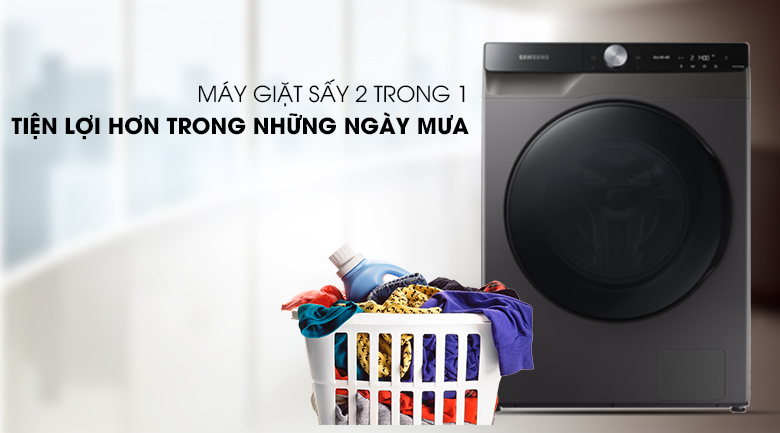Máy giặt sấy Samsung AI Inverter 14kg WD14TP44DSB Máy giặt sấy Samsung AI Inverter 14kg WD14TP44DSB