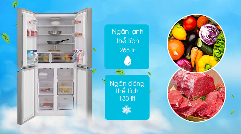 Tủ lạnh Sharp Inverter 401 lít SJ-FXP480V-SL Tủ lạnh Sharp Inverter 401 lít SJ-FXP480V-SL