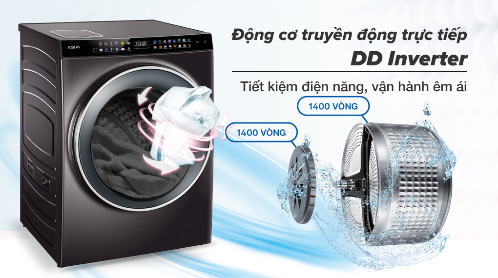 Máy giặt sấy Aqua Inverter 15 Kg AQD-DH1500G PP Máy giặt sấy Aqua Inverter 15 Kg AQD-DH1500G PP