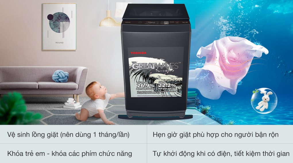 Máy giặt Toshiba 10 kg AW-M1100PV(MK) Máy giặt Toshiba 10 kg AW-M1100PV(MK)
