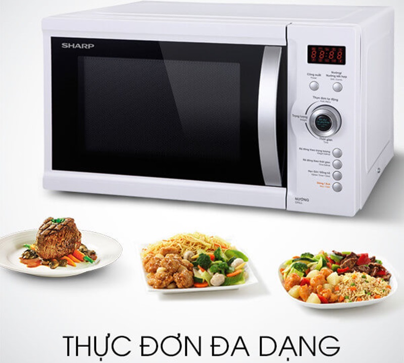 Lò vi sóng có nướng Sharp R-G371VN-W 23 lít Lò vi sóng có nướng Sharp R-G371VN-W 23 lít