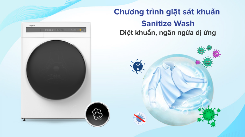 Máy giặt Whirlpool Inverter 8 kg FWEB8002FW Máy giặt Whirlpool Inverter 8 kg FWEB8002FW