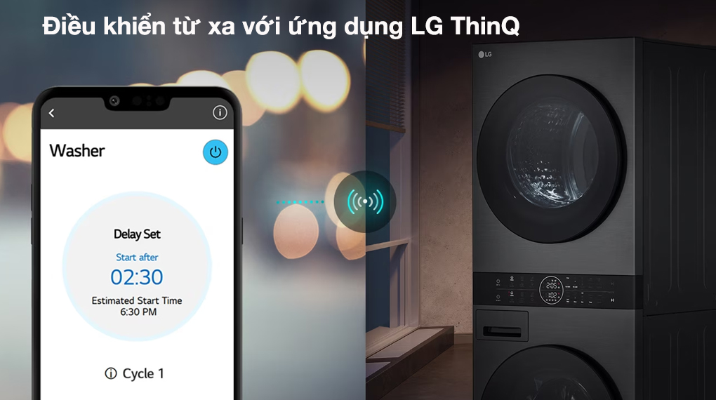 Máy giặt sấy LG Inverter 14 kg WT1410NHB Máy giặt sấy LG Inverter 14 kg WT1410NHB