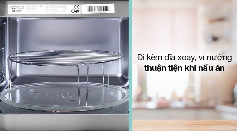 Lò vi sóng có nướng lắp âm Hafele HM-B38A (535.34.000) 25 lít Lò vi sóng có nướng lắp âm Hafele HM-B38A (535.34.000) 25 lít