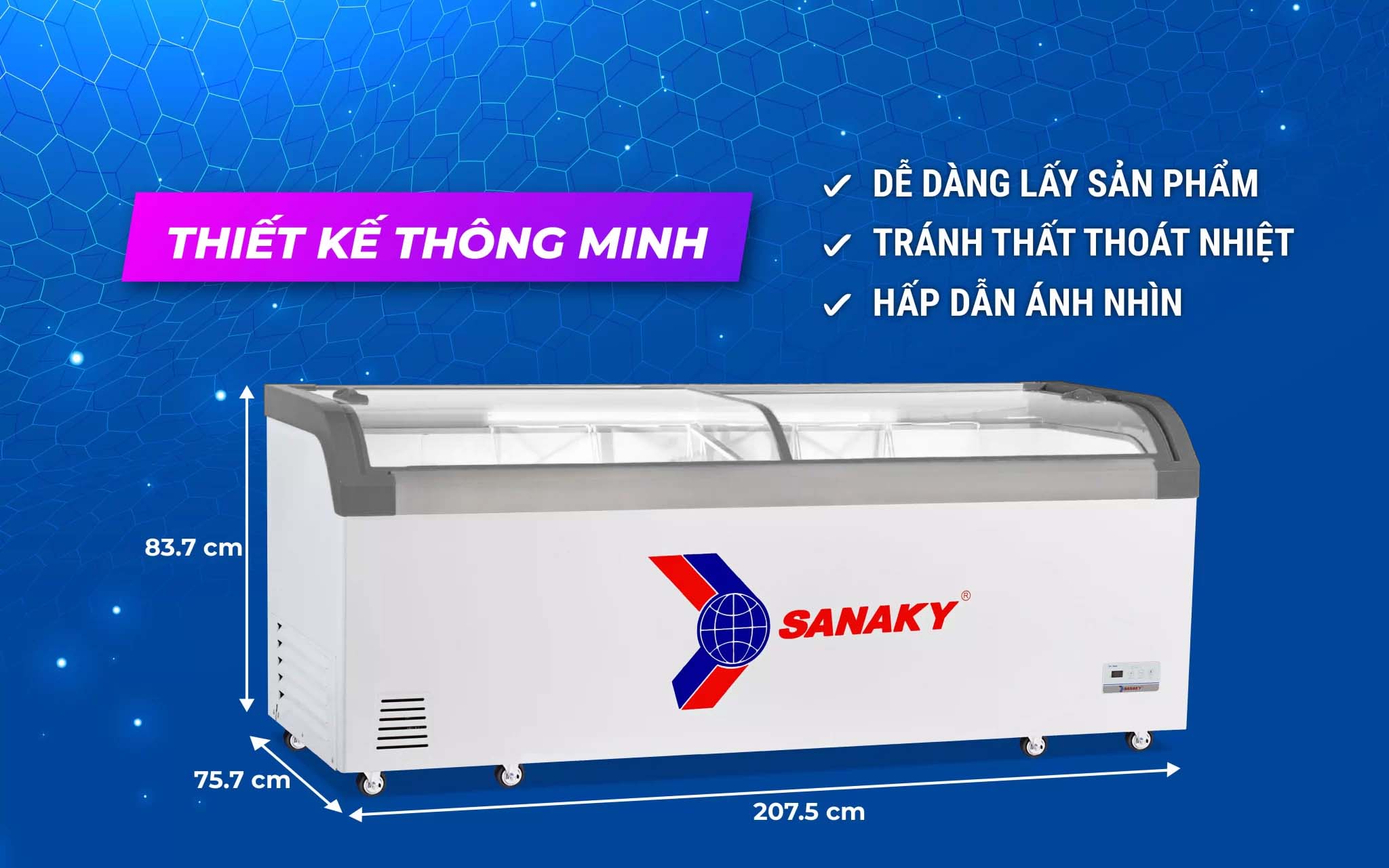 Tủ đông Sanaky 750 lít VH-1099KA Tủ đông Sanaky 750 lít VH-1099KA