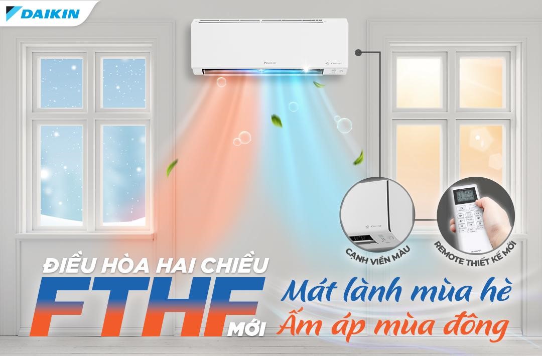 Điều hòa Daikin 2 chiều 9000BTU inverter FTHF25XVMV Điều hòa Daikin 2 chiều 9000BTU inverter FTHF25XVMV