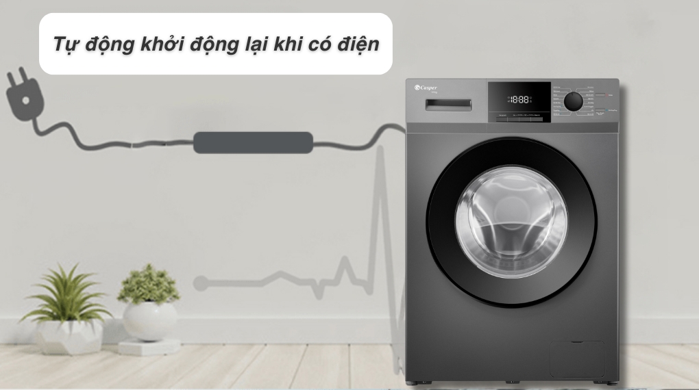 Máy giặt Casper Inverter 9.5 kg WF-95VG5 - Tiện ích