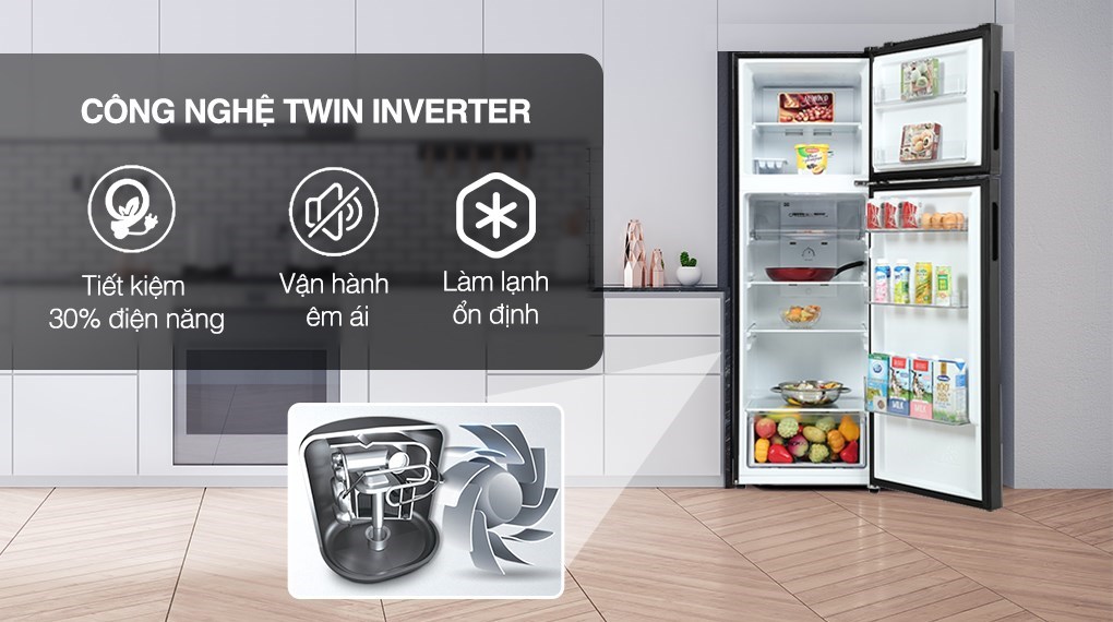 Tủ lạnh Aqua Inverter 283 lít AQR-T299FA(SL) - Công nghệ tiết kiệm điện Tủ lạnh Aqua Inverter 283 lít AQR-T299FA(SL) - Công nghệ tiết kiệm điện