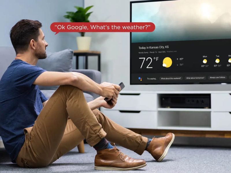 Điều khiển bằng giọng nói trên tivi TCL 4K 55 inch 55P638