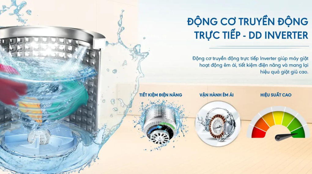 Máy giặt Aqua Inverter 11 kg AQW-DR110JT BK - DD Inverter Máy giặt Aqua Inverter 11 kg AQW-DR110JT BK - DD Inverter