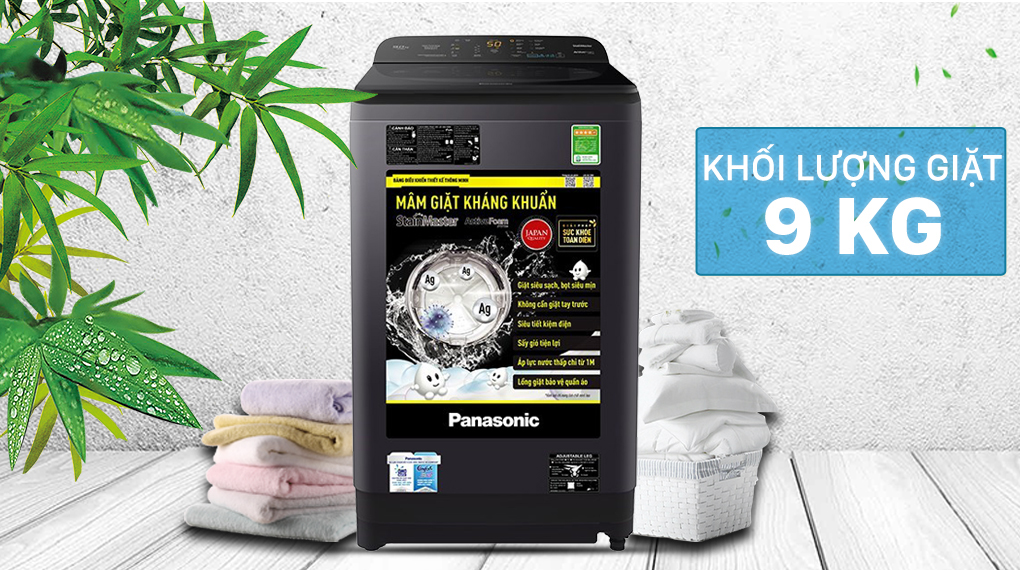 Máy giặt Panasonic 9 Kg NA-F90A9BRV - Khối lượng giặt Máy giặt Panasonic 9 Kg NA-F90A9BRV - Khối lượng giặt