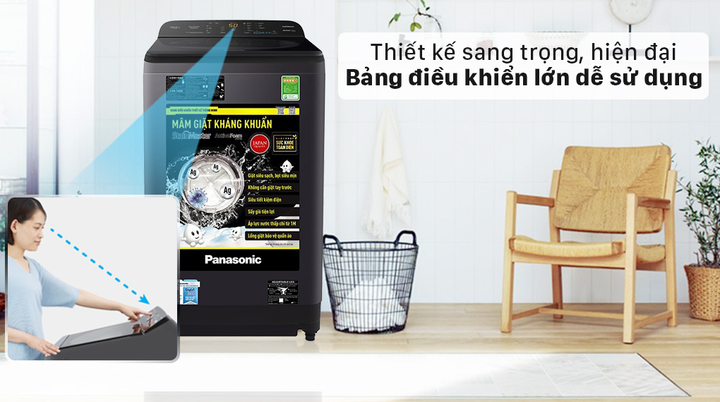 Máy giặt Panasonic 9 Kg NA-F90A9BRV- Thiết kế Máy giặt Panasonic 9 Kg NA-F90A9BRV- Thiết kế
