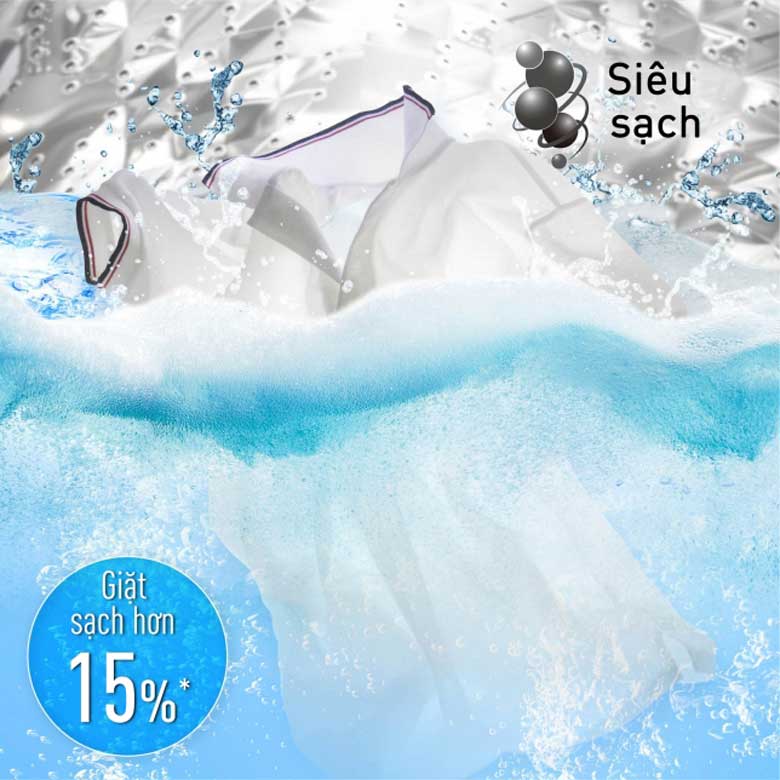 Máy giặt Panasonic 9kg NA-F90S10BRV - Giặt sạch hơn 15%