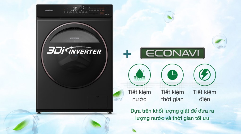 Máy giặt Panasonic Inverter giặt 10 kg - sấy 6 kg NA-S106FR1PV - Động cơ – Công nghệ tiết kiệm điện Máy giặt Panasonic Inverter giặt 10 kg - sấy 6 kg NA-S106FR1PV - Động cơ – Công nghệ tiết kiệm điện