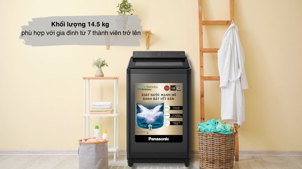 Máy giặt Panasonic Inverter 14.5 kg NA-FD290CEBV - khối lượng giặt