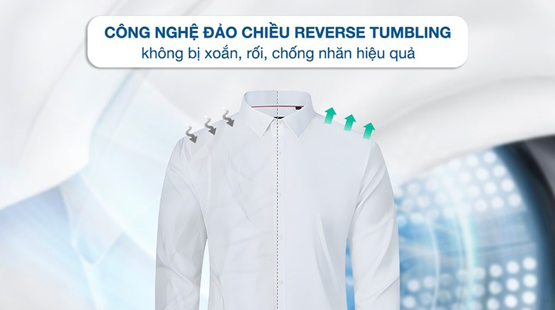 Máy sấy bơm nhiệt ELECTROLUX 8 kg EDH803J5WC - Hạn chế nếp nhăn và nếp gấp trên quần áo