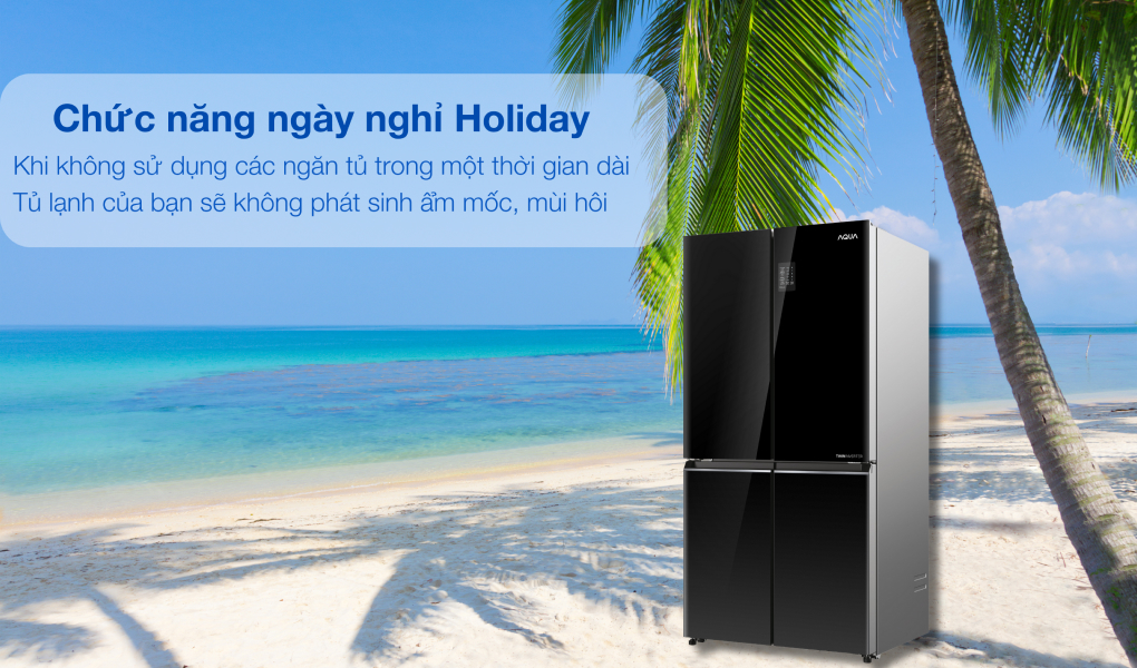 Chức năng Holiday - Tủ lạnh Aqua Inverter 469 lít Multi Door AQR-M536XA(GB) Chức năng Holiday - Tủ lạnh Aqua Inverter 469 lít Multi Door AQR-M536XA(GB)