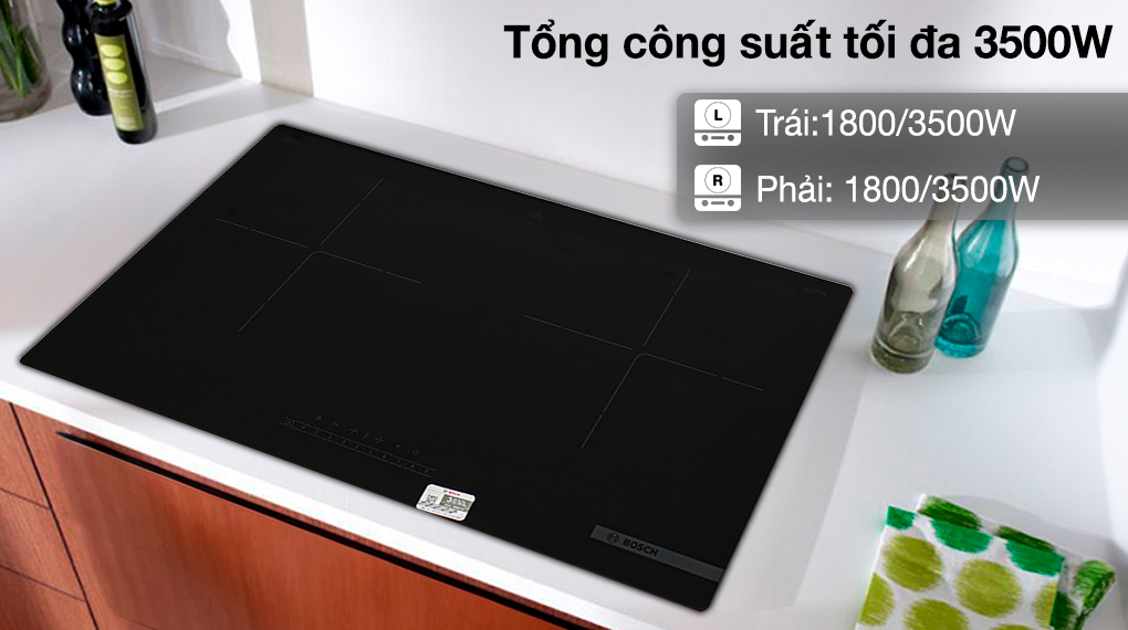 Bếp từ đôi lắp âm Bosch PPI8256EVN - Công suất, kích thước vùng nấu Bếp từ đôi lắp âm Bosch PPI8256EVN - Công suất, kích thước vùng nấu