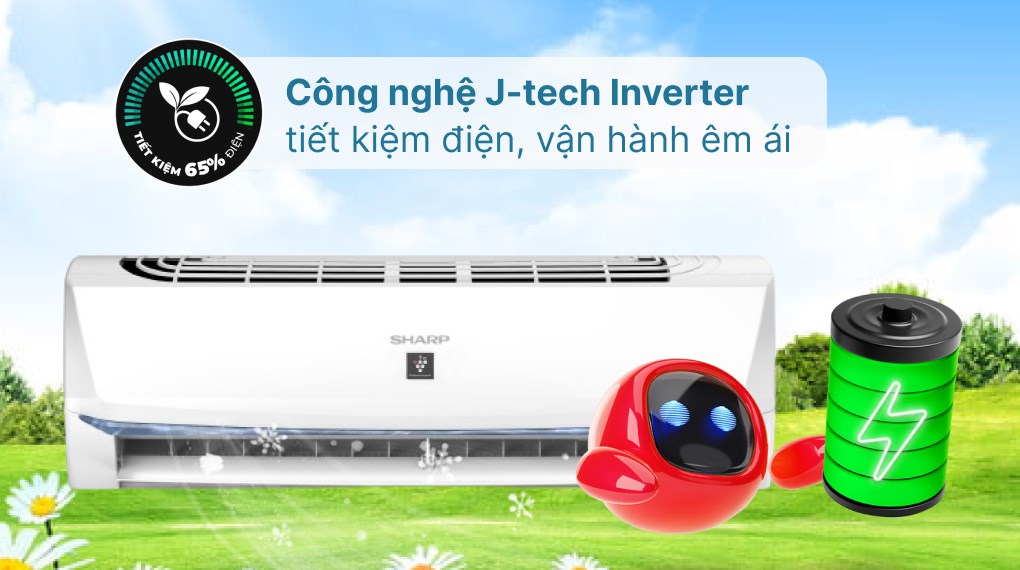 Máy lạnh Sharp Inverter 2 HP AH-XP18BSW - Công nghệ tiết kiệm điện