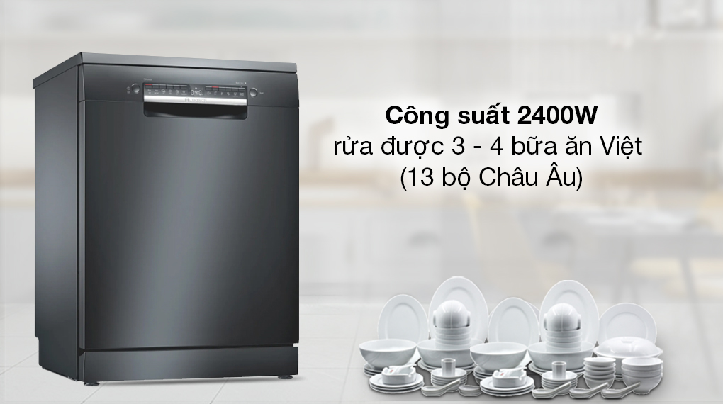Máy rửa chén độc lập Bosch SMS4IKC62T - Công suất - Độ ồn Máy rửa chén độc lập Bosch SMS4IKC62T - Công suất - Độ ồn