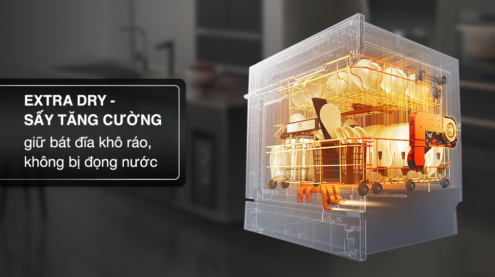 Máy rửa chén độc lập Bosch SMS8YCI01E - Công nghệ sấy Máy rửa chén độc lập Bosch SMS8YCI01E - Công nghệ sấy