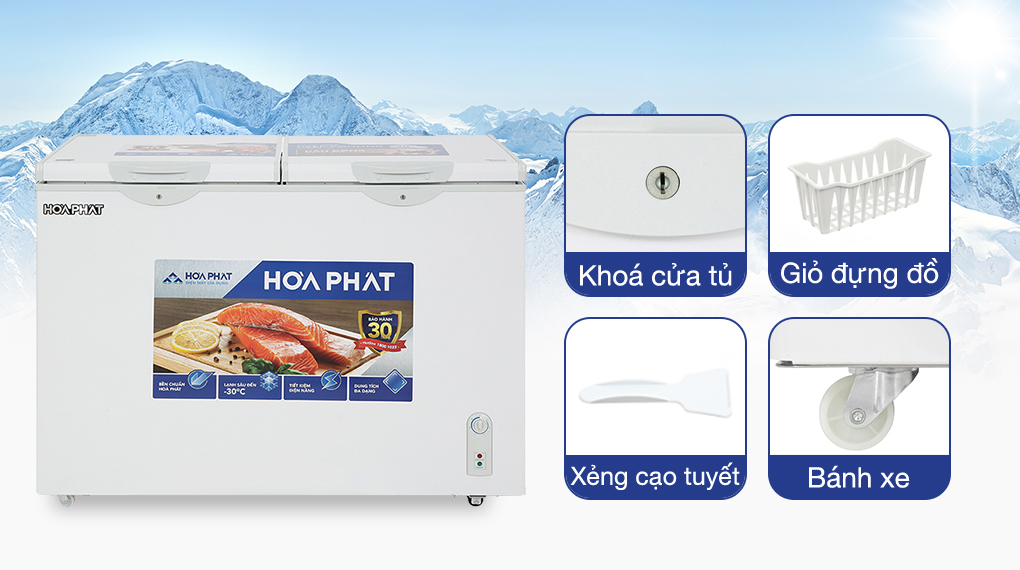 Tủ đông Hòa Phát 271 Lít HPF BD6271 - Tiện ích Tủ đông Hòa Phát 271 Lít HPF BD6271 - Tiện ích