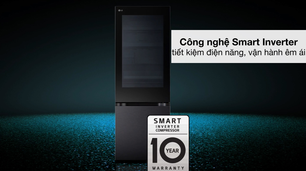 Tủ lạnh LG Inverter 340 lít InstaView LBB33BLMAI - Công nghệ tiết kiệm điện