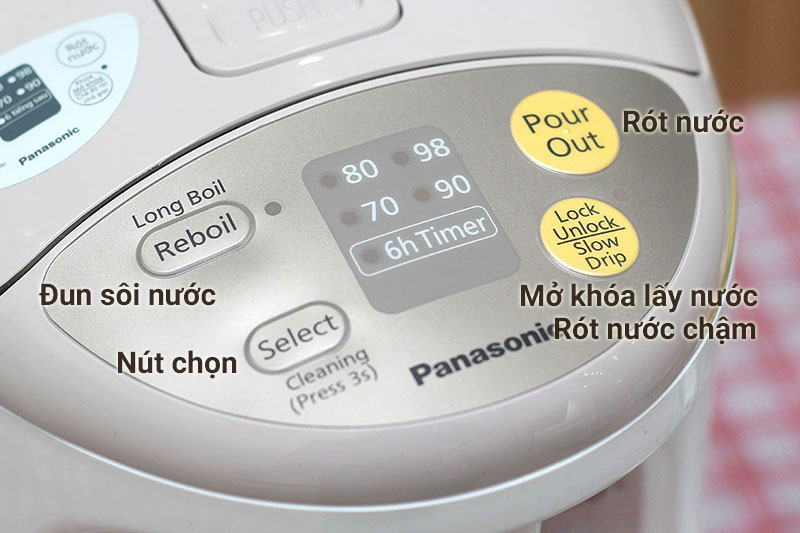 Bình thủy điện Panasonic NC-EG4000CSY 4 lít Bình thủy điện Panasonic NC-EG4000CSY 4 lít