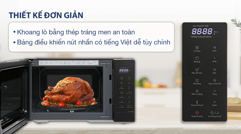 Lò vi sóng có nướng Panasonic NN-GT35NBYUE 24 lít - Thiết kế Lò vi sóng có nướng Panasonic NN-GT35NBYUE 24 lít - Thiết kế