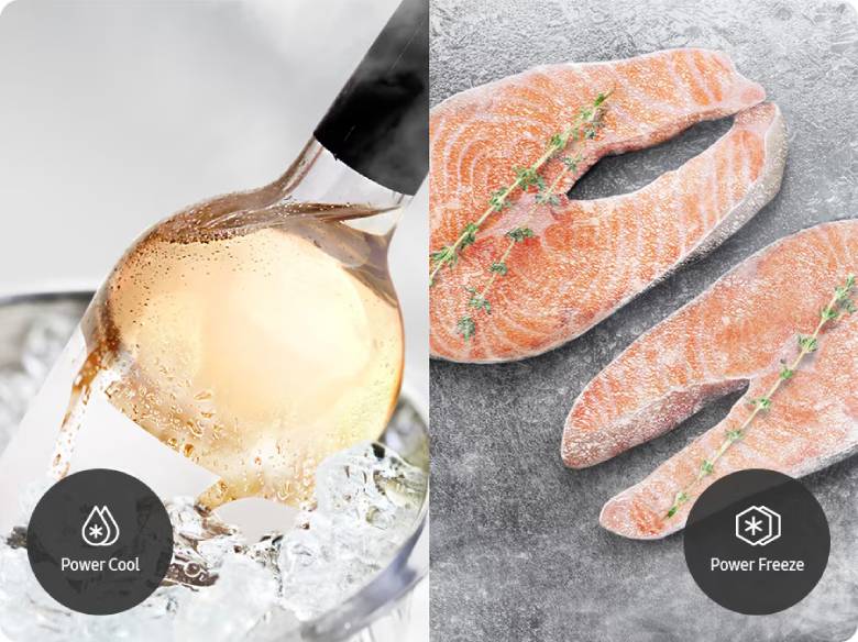 Tủ lạnh Samsung Inverter 655 lít Side By Side RS70F65Q3FSV - Chế độ Power Cool và Power Freeze