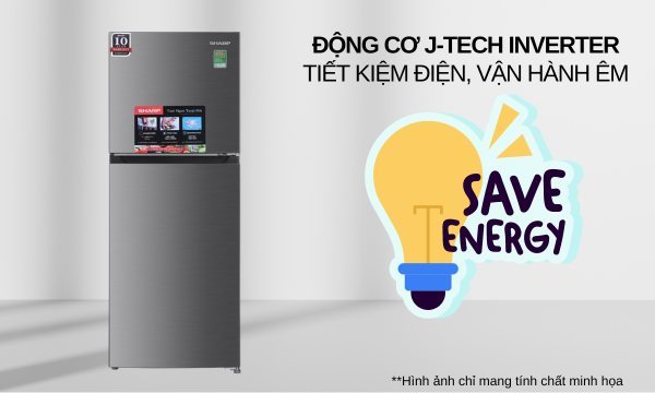 Tủ lạnh Sharp Inverter 215 lít SJ-X215V-SL
