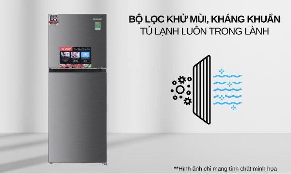 Tủ lạnh Sharp Inverter 215 lít SJ-X215V-SL