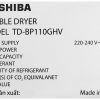 Máy sấy bơm nhiệt Toshiba 10 kg TD-BP110GHV(MG)