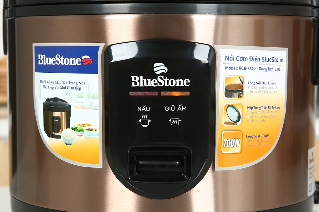 Nồi cơm nắp gài BlueStone 1.8 lít RCB-5519 Nồi cơm nắp gài BlueStone 1.8 lít RCB-5519