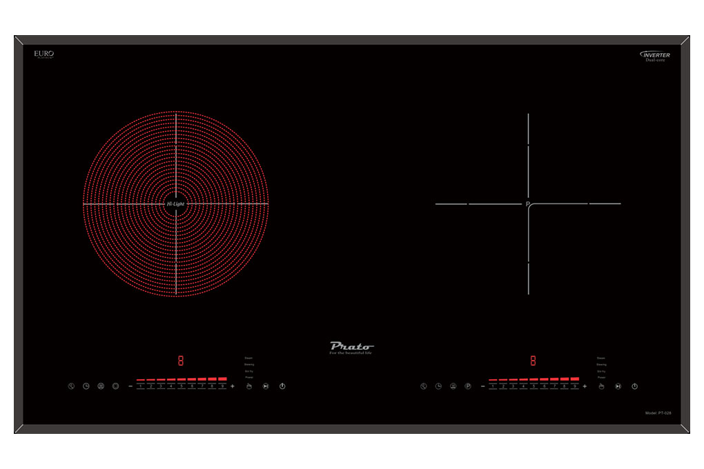Bếp từ đôi Prato PT 028.E Bếp từ đôi Prato PT 028.E