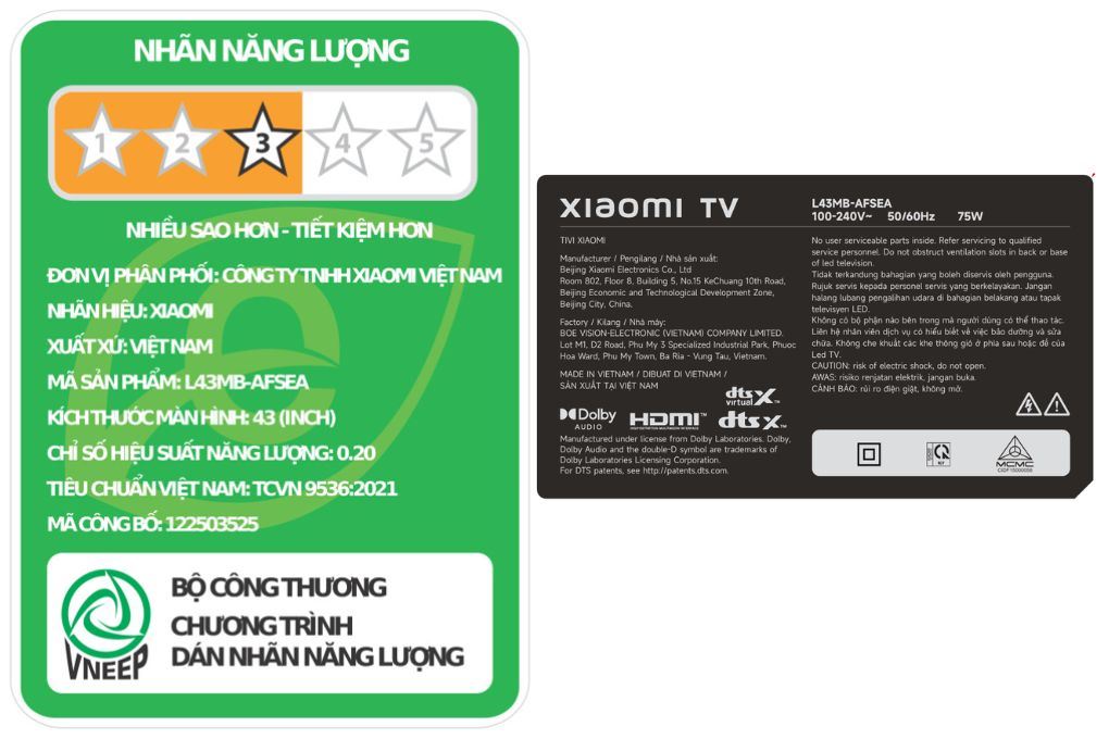 Google Tivi Xiaomi A FHD 43 inch L43MB-AFSEA Google Tivi Xiaomi A FHD 43 inch L43MB-AFSEA