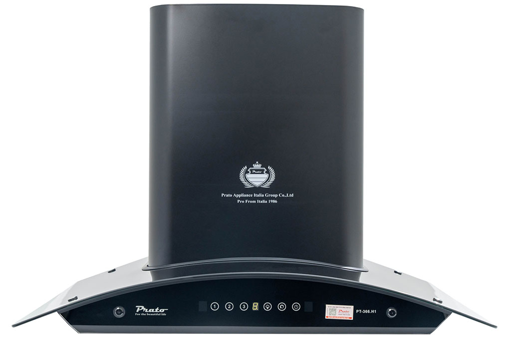 Máy hút mùi kính cong Prato PT 366.H1 Máy hút mùi kính cong Prato PT 366.H1