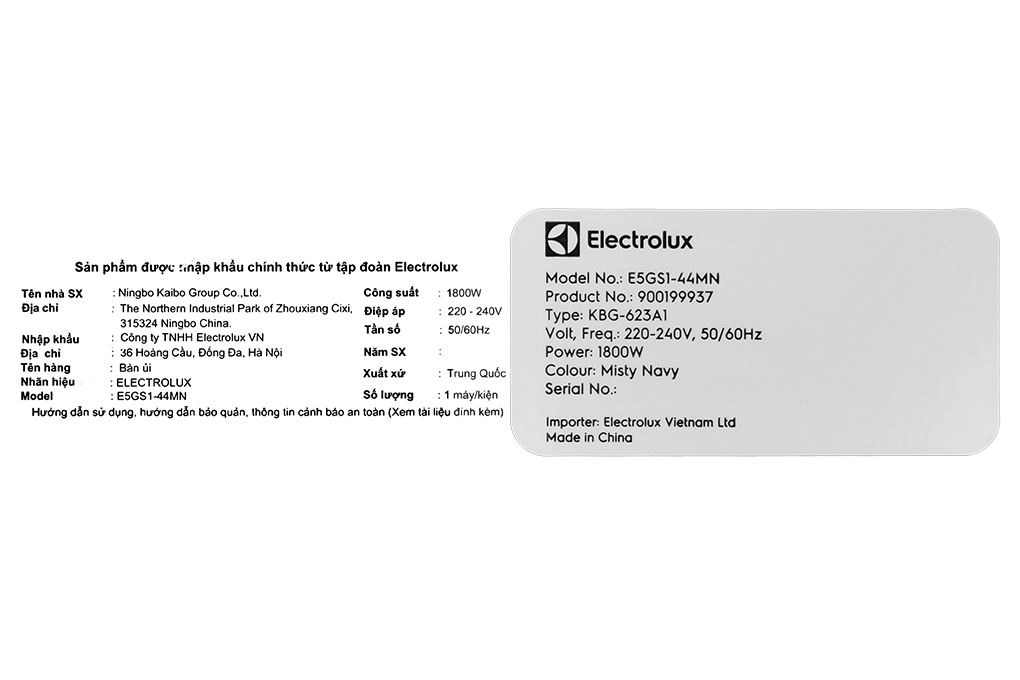 Bàn là hơi nước đứng Electrolux E5GS1-44MN 1800W Bàn là hơi nước đứng Electrolux E5GS1-44MN 1800W