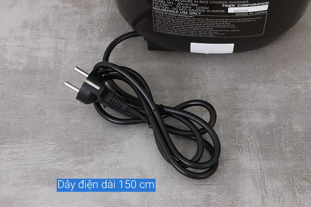 Nồi cơm áp suất cao tần Tiger 1.8 lít JPK-W18W Nồi cơm áp suất cao tần Tiger 1.8 lít JPK-W18W