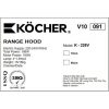 Máy hút mùi kính cong Kocher K-226V - 70 cm
