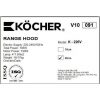 Máy hút mùi kính cong Kocher K-226V - 90cm