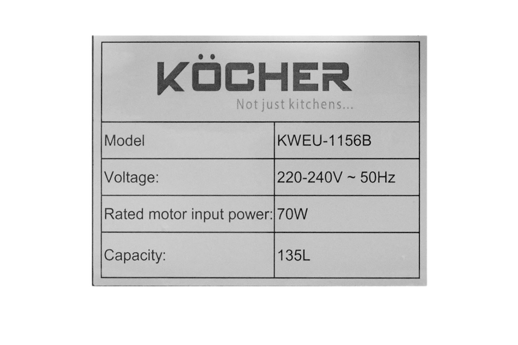 Tủ rượu vang Kocher 54 chai KWEU-1156B Tủ rượu vang Kocher 54 chai KWEU-1156B