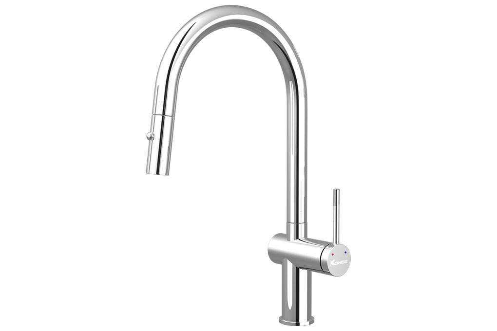 Vòi rửa bát dây rút Konox Comfor Chrome Vòi rửa bát dây rút Konox Comfor Chrome